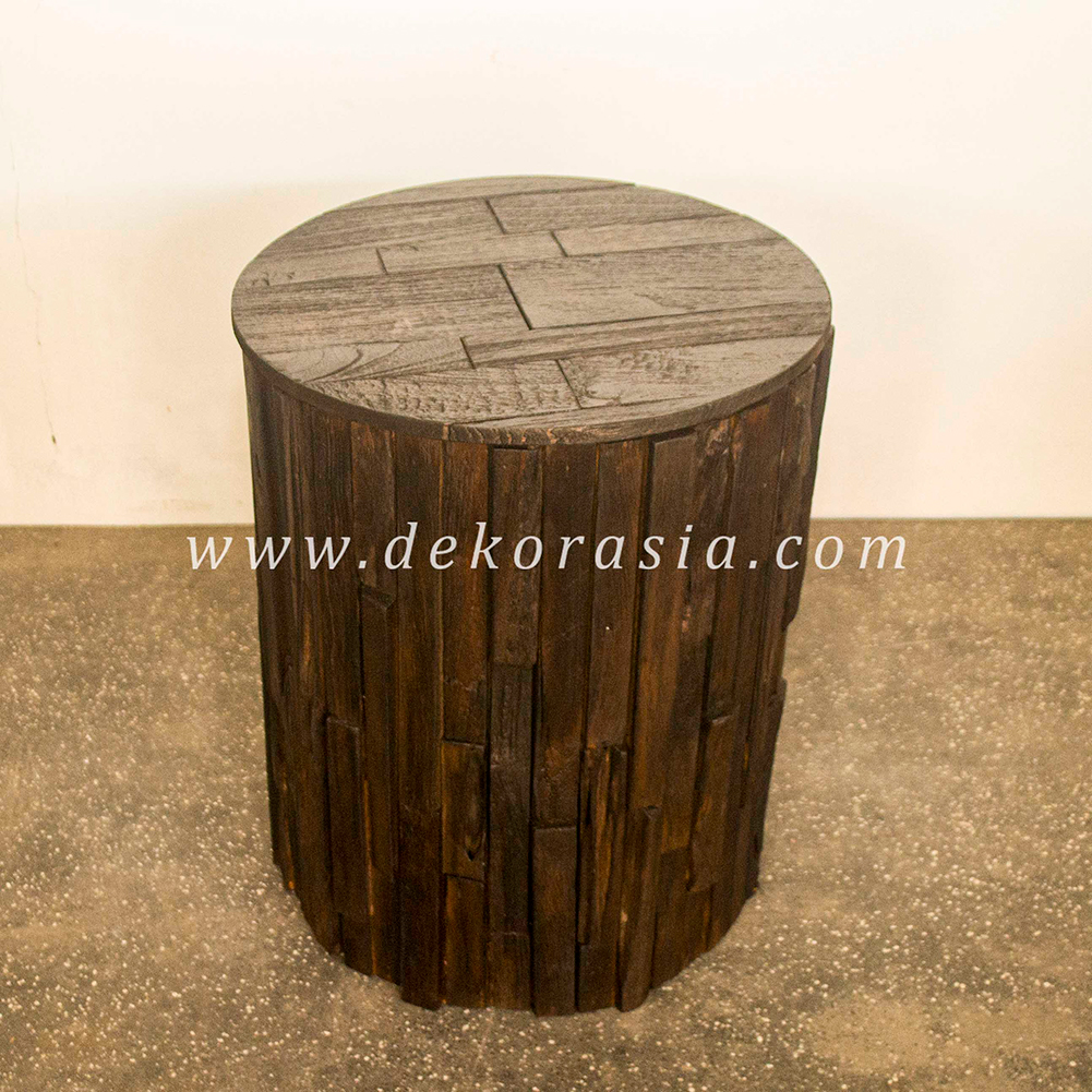 Round Porous Wooden Stool - Wooden Stools